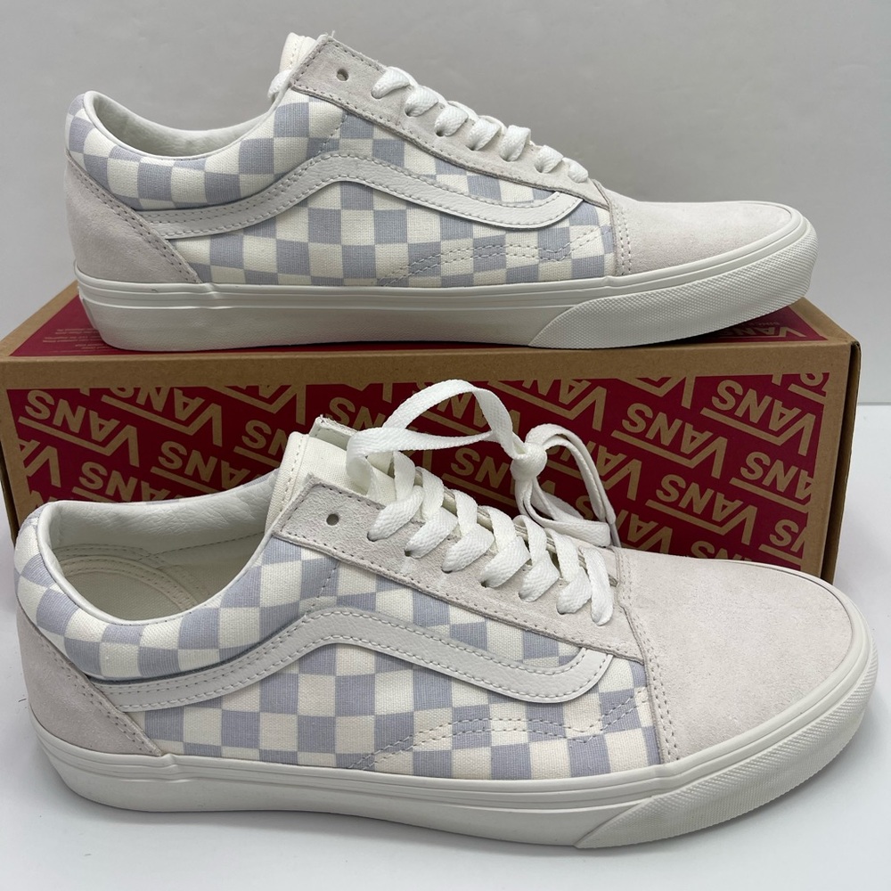 Vans Men’s Old Skool
Checkerboard Gray/Marshmallow 
VN000D7ZOBP Sneakers